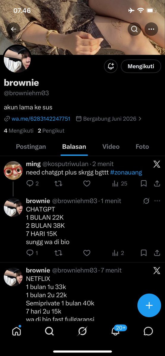 AzazeliaK's tweet photo. hati hati jualan penipuu!!! gpt prem ga dikirim #zonauangㅤ #zonauangㅤ https://t.co/7sSuQNQyab