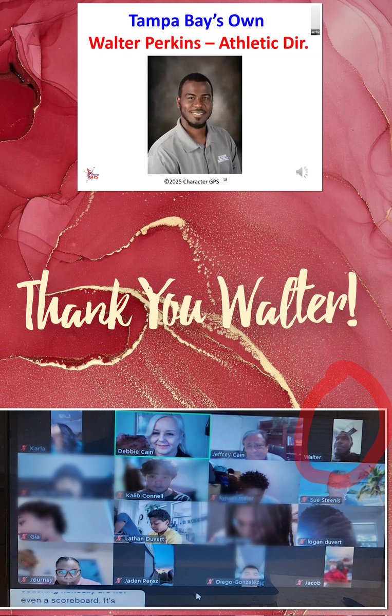 CharacterGPS1's tweet photo. We are so blessed to have our friend Walter Perkins be our Guest Expert at our Character GPS Leadership Club Zoom Meeting today!! https://t.co/MTvGxcTMqX
