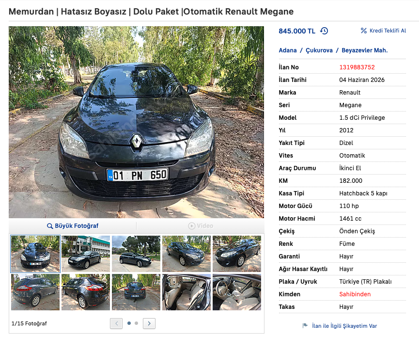 _ilanlariniz's tweet photo. İLANLARINIZ 👇

🚗 2016 Seat Ibiza 1.2 TSI Reference Plus
▫️ 142.000 km | 🏷️ 730.000 TL

🚗 2012 Renault Megane 1.5 dCi Privilege
▫️ 182.000 km | 🏷️ 845.000 TL

🚗 2011 Peugeot 3008 1.6 HDi Allure
▫️ 272.000 km | 🏷️ 700.000 TL

🚗 2015 Kia Ceed 1.6 CRDi Comfort
▫️ 186.950 km | 🏷️ 930.000 TL