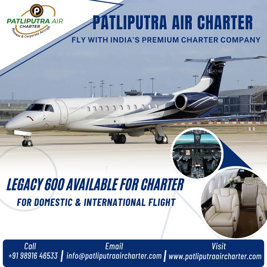 PatliputraAir's tweet photo. Why follow airline schedules when you can create your own?

Legacy 600 Business Jet available for Domestic &amp; International Charter.

Luxury • Privacy • Flexibility • Efficiency

📞 +91 98916 46533

#Legacy600 #PrivateJet #AirCharter #FlyPrivate https://t.co/rXezf8Rstg