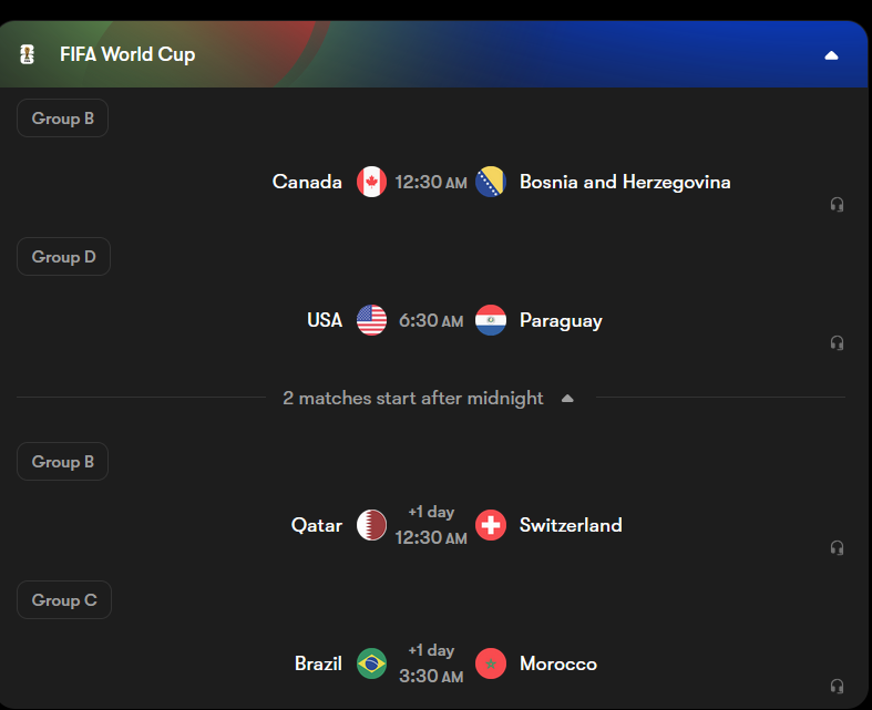 Not_Humba's tweet photo. rooting for bosnia 
paraguay 
switzerland and 
morocco https://t.co/ULM6LykLjP