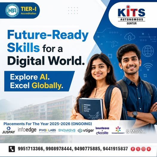 kits_guntur's tweet photo. Step into the future with KITS Engineering’s Global Courses in AI Coding &amp; Emerging Technologies.
Gain cutting-edge skills, global exposure, and industry-ready expertise to lead in the digital era
#KITSGuntur #AI #AICoding #EmergingTechnologies #FutureEngineers #TechEducation https://t.co/jfFb1zdIyO