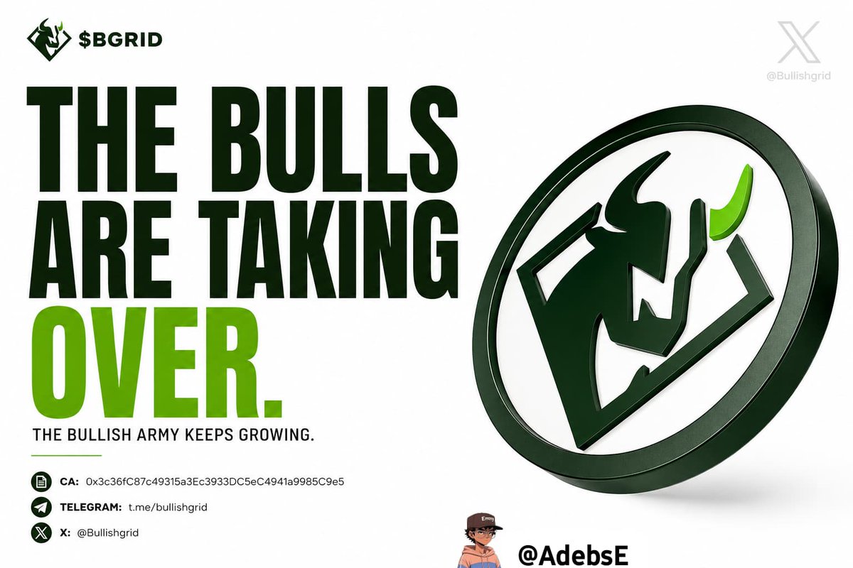 AdebsE's tweet photo. The crypto space has seen too many rug pulls, broken promises, and projects that disappear the moment things get tough.

That's why transparency matters.

With @Bullishgrid $BGRID, liquidity isn't just locked it's permanently burnt. The contract is fully renounced, eliminating centralized control and reducing the risks that holders worry about most.

A fixed supply of 100M tokens. No hidden tricks. No backdoors. Just a community-driven project built on trust, transparency, and long-term growth.

In a market where confidence is everything, $BGRID is focused on giving its community something valuable: peace of mind.

Ca: 0x3c36fC87c49315a3Ec3933DC5eC4941a9985C9e5 

Tg: https://t.co/0SNtPdAKQ8

#BGRID #BullishGrid #Crypto #Web3 #DeFi