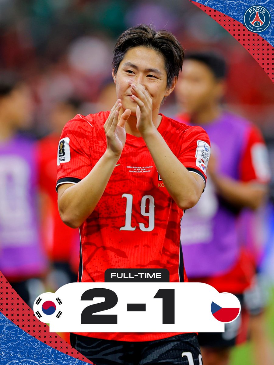 PSG_inside's tweet photo. 🇰🇷2⃣🆚1⃣🇨🇿

Une victoire et une passe décisive pour Lee Kang-In cette nuit en Coupe du monde !👏 https://t.co/qbBZe2yAzC