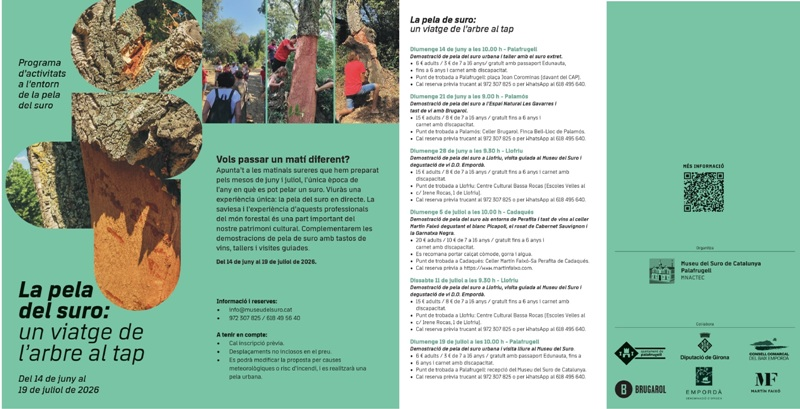 RBaixEmporda's tweet photo. L’activitat “La pela del suro: un viatge de l’arbre al tap” del @Museu_del_Suro s’estén pel territori surer català amb una nova edició: https://t.co/RZg0V2osfj https://t.co/GLoKw0TE7e