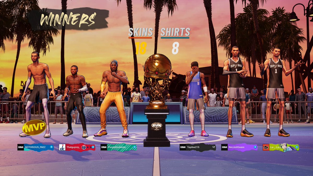 ThatGuyRey_'s tweet photo. My last run for the night was a W!! @NBATHERUN https://t.co/vibJiDga0C