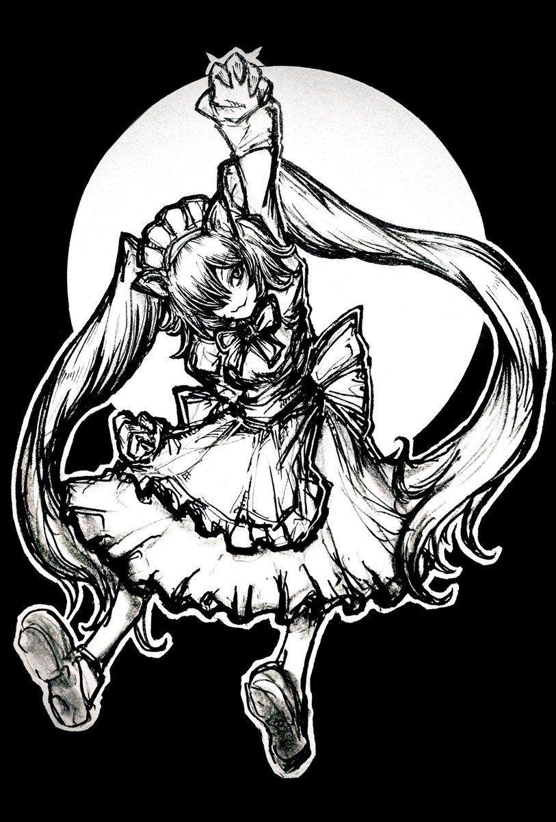 stone_painter's tweet photo. #OC #イラスト
#１日１カタメカクレ　　
ツインテネコメイドチャン https://t.co/asZW3JQZNr