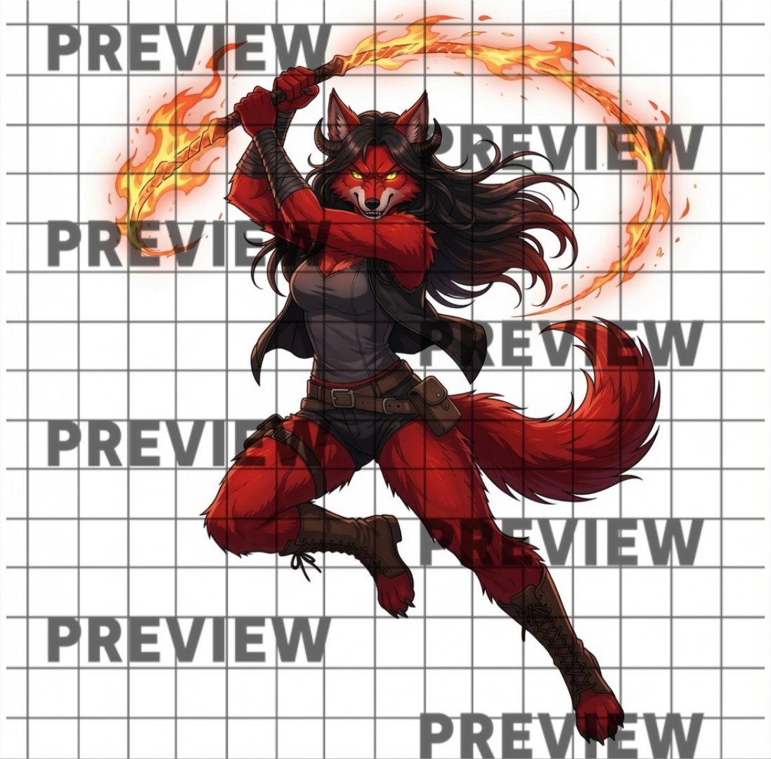 Elladaisy4t's tweet photo. The hunt begins. A demon wolf warrior wreathed in flame, ready to carve her path through the darkness. 🐺
.
#FurryArt #2D #furryㅤ https://t.co/AolYzQsUQj