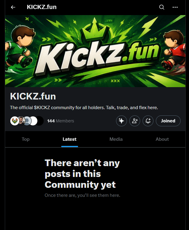kickzfun's tweet photo. The KICKZ community is live
https://t.co/IJSFVvcSTz https://t.co/7HrvPTPW3C