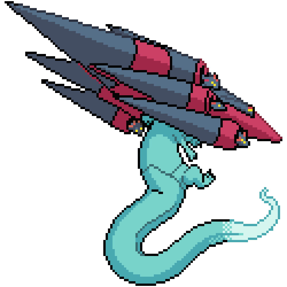 NOROCI2's tweet photo. Made a sprite based on @Barbie_E4's awesome artwork of G-Max Dragapult.
Thanks to his permission, I’m able to share it here.

You can check out more of his work on his
Instagram:https://t.co/XTqGi3SNqe

#pixelart #dragapult #pokemon #sprite #pokemonsprites #gigantamax #pokemonSS https://t.co/4vM0Gwo4AY