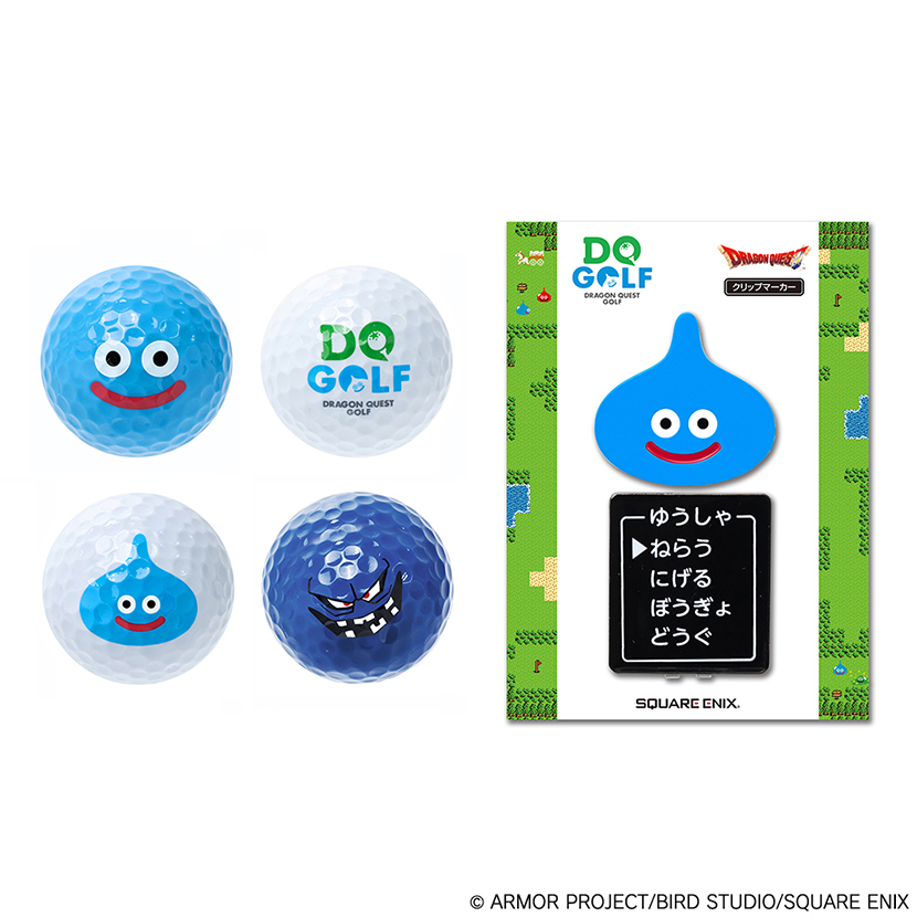 DQ_Goods's tweet photo. スクエニe-STOREで予約開始！

ドラゴンクエスト ゴルフ　ゴルフボール＆クリップマーカーセット

スライムフェイス、スライム、『DRAGON QUEST GOLF』のロゴ、ばくだん岩の4種とスライムのクリップマーカーのセットです。

2026年11月21日発売

https://t.co/bYmu97qLNw https://t.co/7SbWBCOMCp