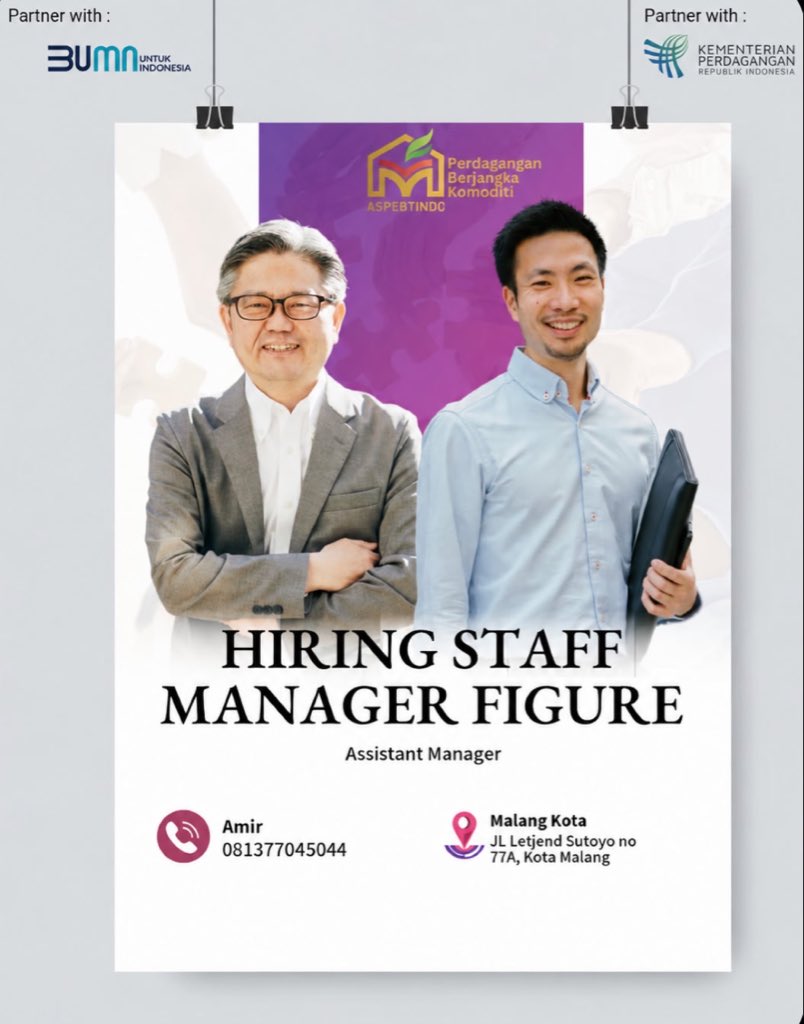 Z5Mir's tweet photo. @seraphimedeu Info Loker

Posisi: Staff Manager
Syarat: 
- Domisili Malang
- Lulusan SMA/SMK, S1/D3/D4 (bagi yang sedang menempuh perkuliahan dan sekolah dipersilakan)

Benefit: 
Penghasilan 2 digit atau lebih

Minat? kirim CV kamu ke nomor berikut
081377045044 (Kak Amir) https://t.co/ByNfTV1PM5