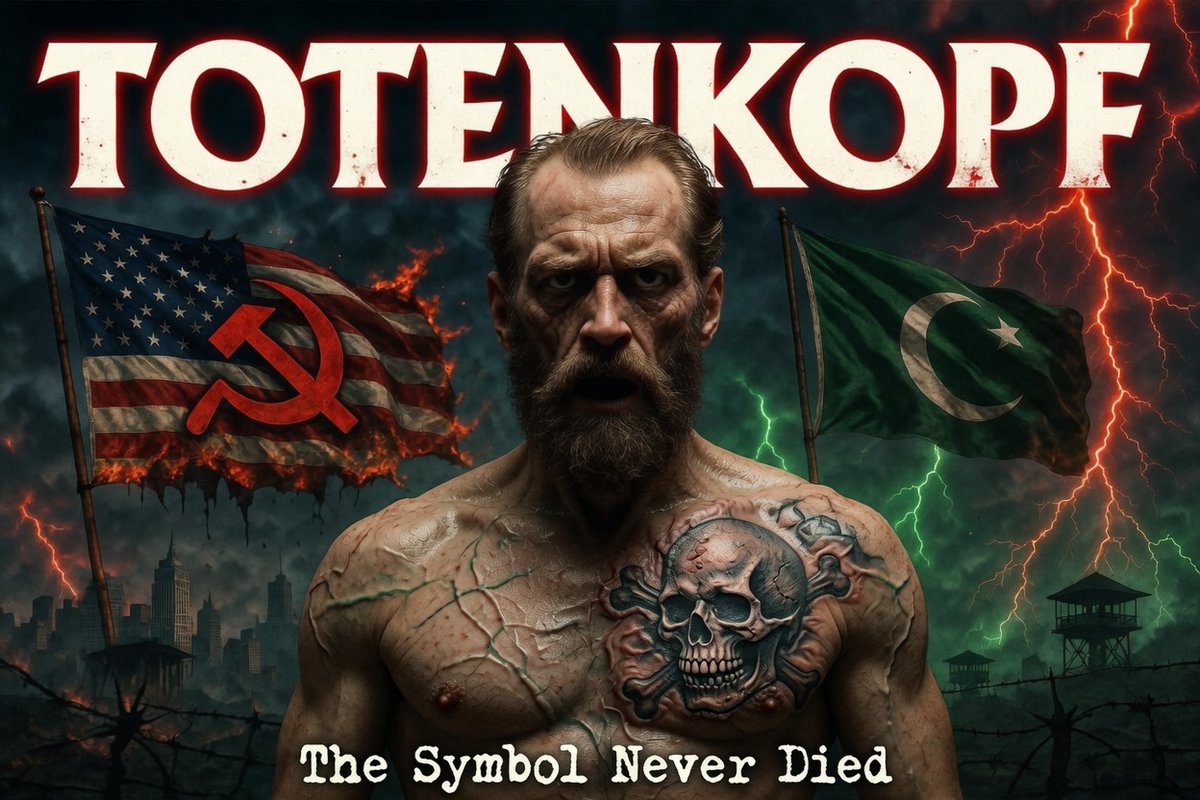 EricTheACKACKTO's tweet photo. They told you the Totenkopf was "just a tattoo."

Now it's running for Senate.

This is Fundamental Change 2.0.

Full track → https://t.co/tFeTGm4qqg https://t.co/uOcbM5C0mS
