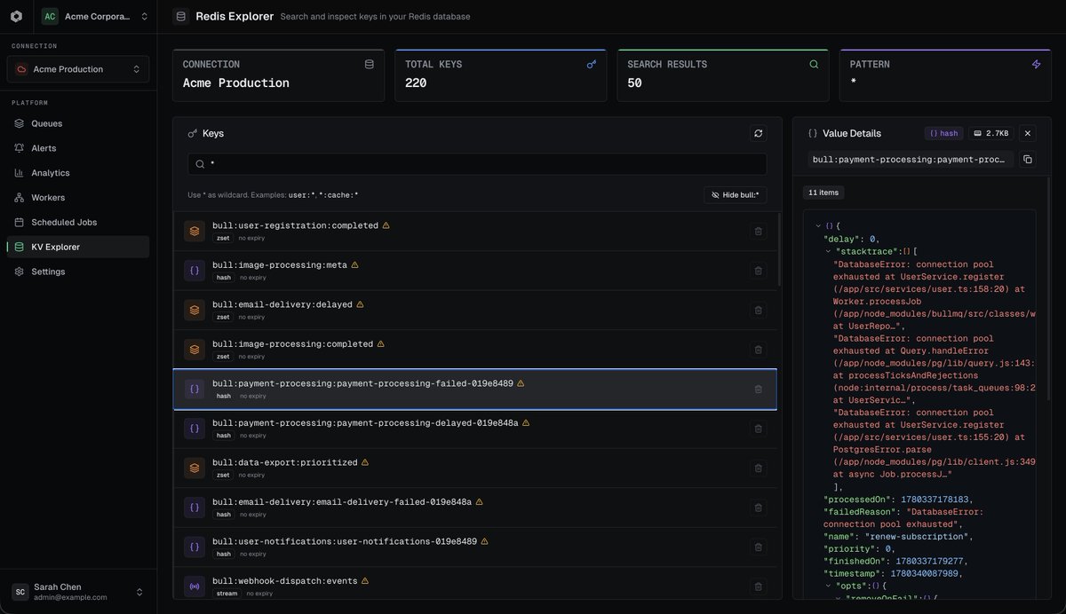 DurabullHQ's tweet photo. We're refining our design to make debugging your queue more delightful. https://t.co/rsKyD5gc5d
