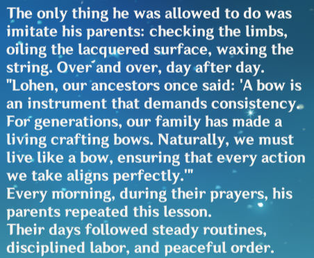 larlaristy's tweet photo. Part of why Lohen despises routines so much stems from his upbringing. Born to religious parents who strictly adhered to family traditions, much of Lohen's childhood consisted of following the same routines that his parents dedicated themselves to, expecting Lohen to do the same. https://t.co/9geKeeu43W