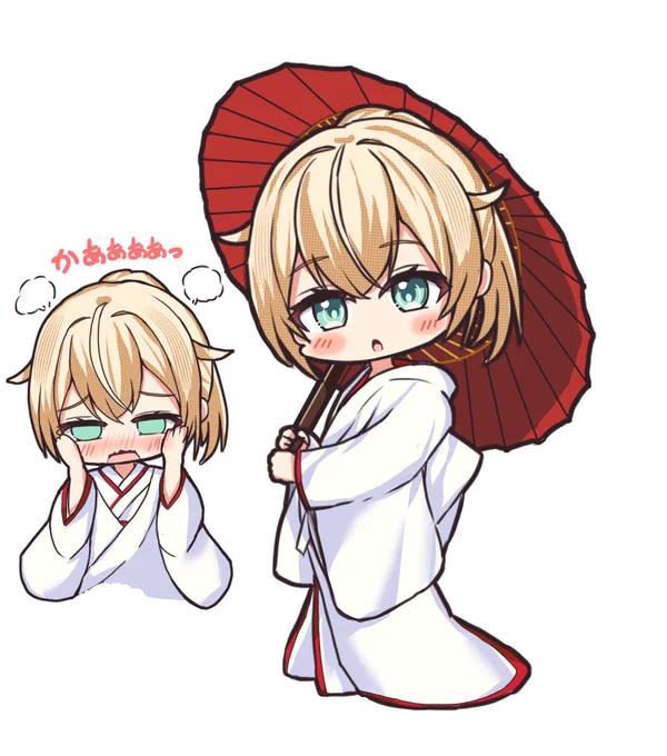 ござるさんはきっと白無垢が1番似合う(異論は認める) #いろはにも絵を