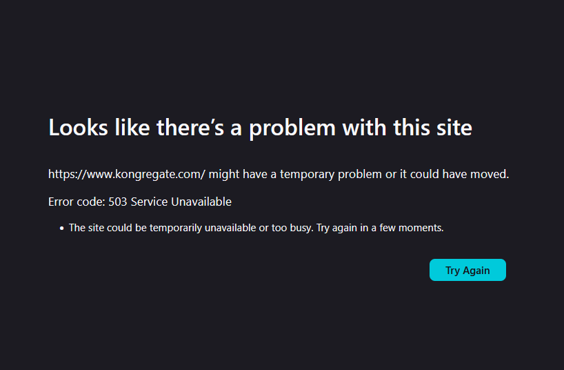 wakanaida's tweet photo. what happened to kongregate? https://t.co/qSwTj5o5U7