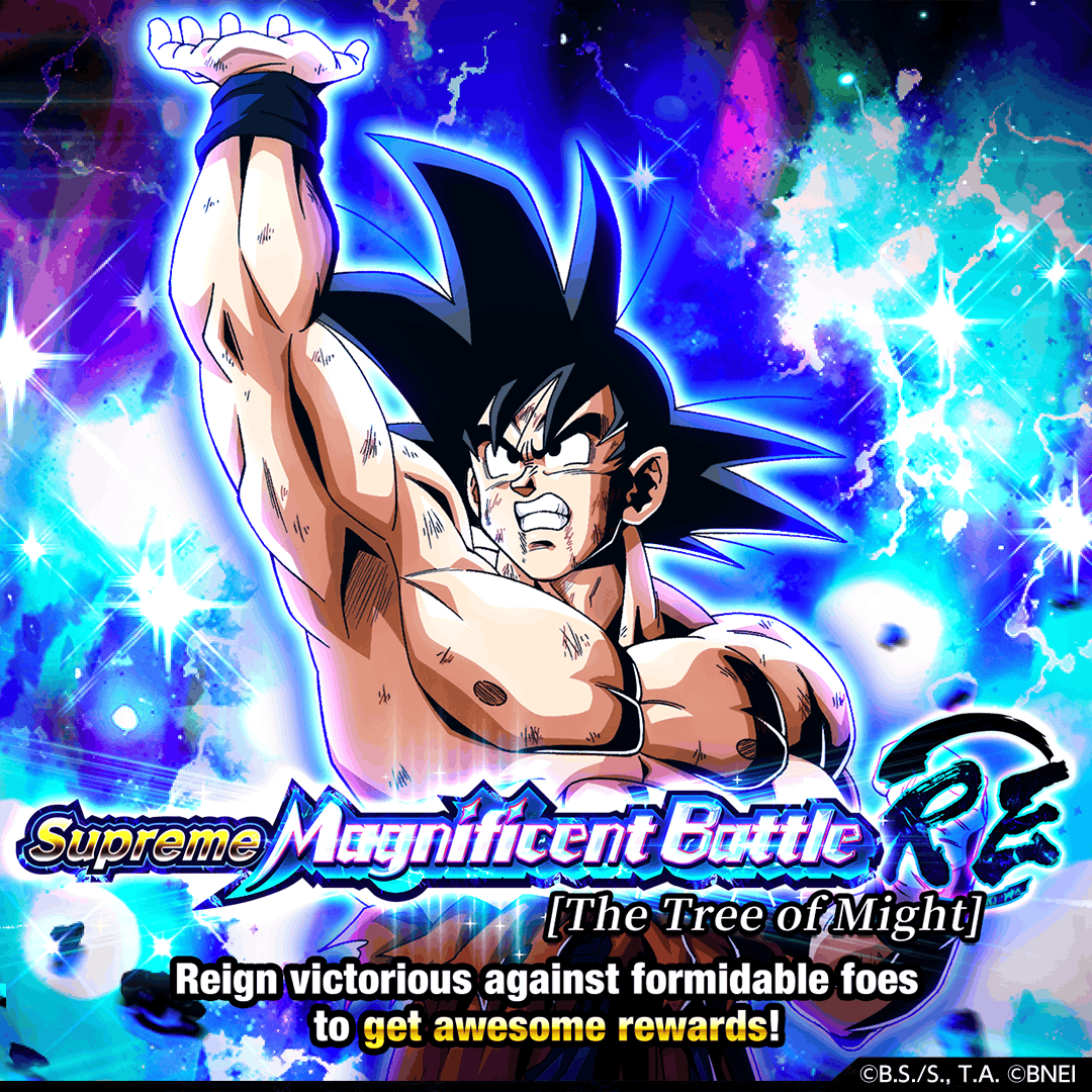 dokkan_global's tweet photo. Supreme Magnificent Battle: RE [The Tree of Might]!
An event of the highest difficulty!

[For more details, please kindly check out the in-game announcement.]
#dokkanbattle #dokkanbattleglobal #dokkan
#dragonball #dragonballz #dbz #dragonballsuper #dbs
#dbGT #dragonballGT https://t.co/ErZKq3zFPs