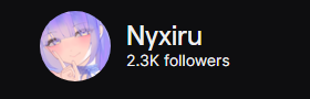 NyxiruVT's tweet photo. AAAAAAAA we reached 2.3k followers on Twitch! 🥹
Thank you so much everyone~✨

2.5k soon? 👀 https://t.co/C0LU2NBaEc