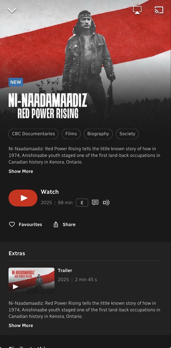 dialecticrobot's tweet photo. for anyone in canada looking for something to watch Ni-Naadamaadiz: Red Power Rising
is now on cbc gem. it was one of my favourites at tiff last year and i highly recommend checking it out https://t.co/Fj9nwuU8E4