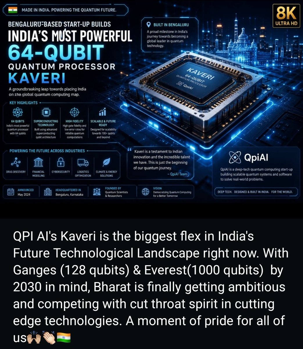 MhariKyuri's tweet photo. A moment of flex and pride as an Indian @qpiai @qpiai_explorer 👏🙏👏 https://t.co/y69ea5gGkx