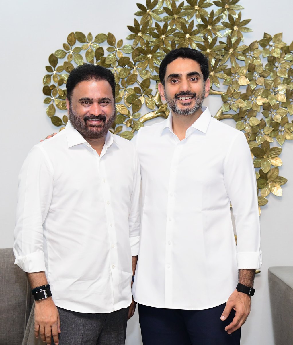 naralokesh's tweet photo. Had the pleasure of meeting our newly elected Rajya Sabha Members, Shri Chintakayala Vijay, Shri Sana Satish, and Shri Bhashyam Ramakrishna.

I congratulated them and urged them to be a strong voice for the people of Andhra Pradesh in Parliament. I am confident they will effectively represent our state's aspirations, serve as a bridge between the Centre and the State, and contribute meaningfully to Andhra Pradesh's growth and development.

My best wishes to them for a successful and impactful tenure.
@sanasathishbabu 
@vijaychinthak
