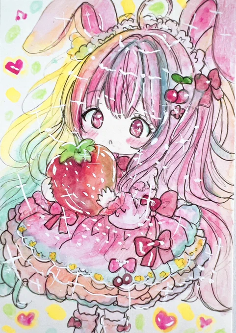 このちびキャラたち出品中です 宜しければお迎えお待ちしています #イラスト #アナログ原画 #ヤフオク