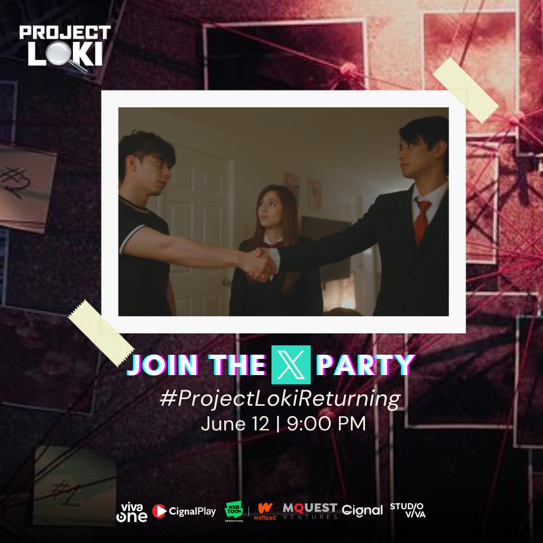 StudioVivaPH's tweet photo. Welcome to the QED, Alistair! Be ready, dahil hindi basta-bastang cases ang naghihintay sa ’yo.

Join the Twitter Party, June 12, 9:00 pm, and use the
hashtag: #ProjectLokiReturning and don’t miss the EPISODE 17 this June 13, Saturday, at 12 MN, on Viva One and Cignal Play. https://t.co/T55La3vv2y