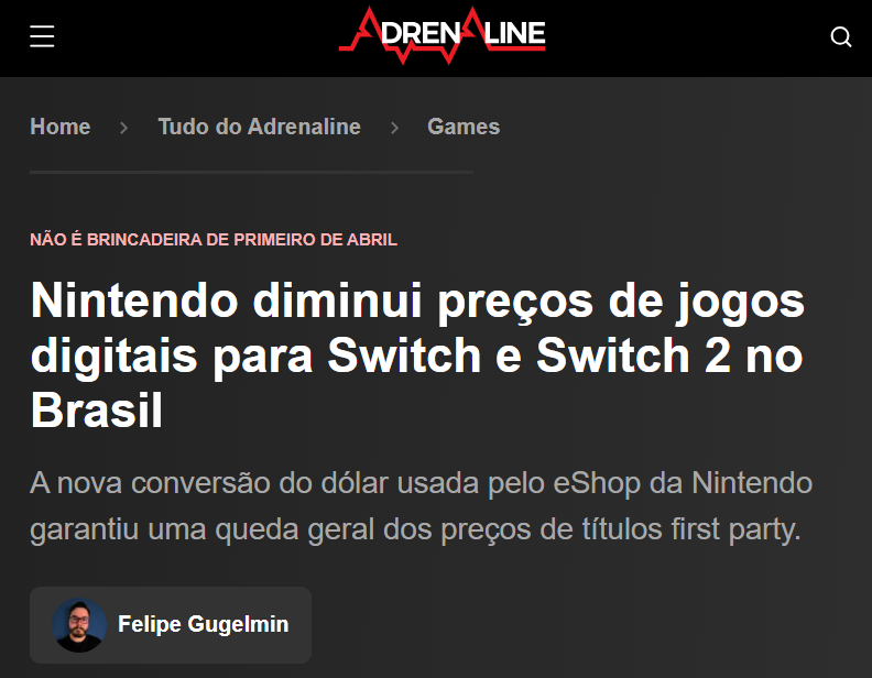 danielreen's tweet photo. Ela já demonstrou que está disposta a revisar preços em outras áreas de sua operação no país. Talvez tenha chegado a hora da @NintendoBrasil também olhar para a mídia física e adequar seus valores à realidade atual do mercado brasileiro. https://t.co/Q17r6xdlQg