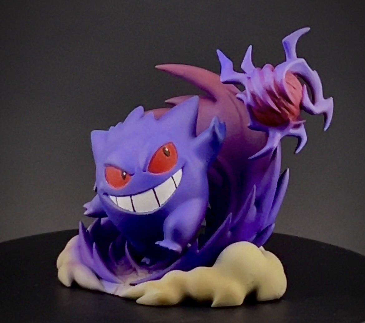 Axelcc3D's tweet photo. Another Gengar all ready for @aikonwinnipeg !
See you all next month Winnipeg!!     
Model by @NomnomFigures #3dprintfigures #handpainted #artistalleytable https://t.co/TdneA3huSo