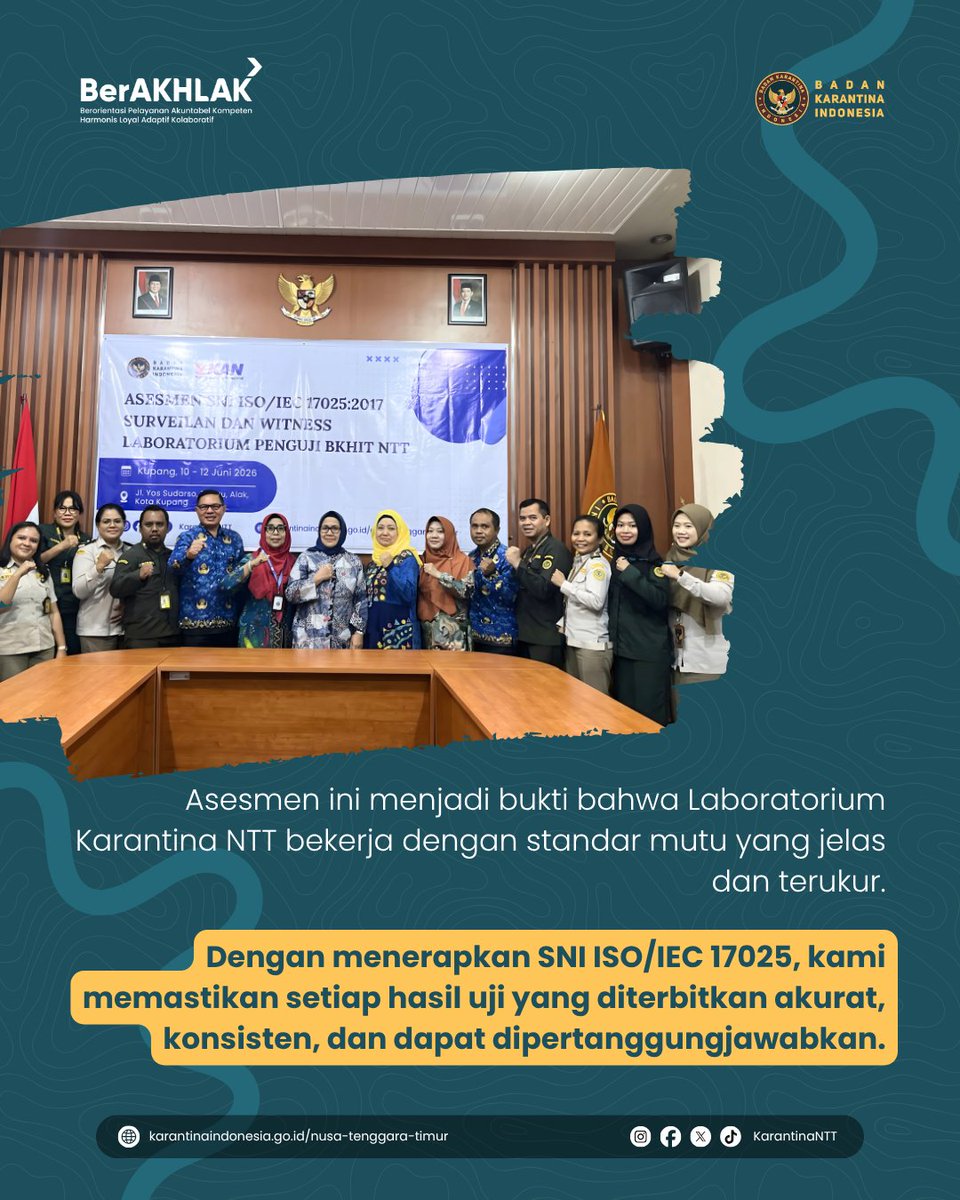 KarantinaNTT's tweet photo. Menjaga mutu bukan sekadar komitmen, tetapi sebuah proses yang harus terus dibuktikan 😉✨ https://t.co/QX3TFtNV72