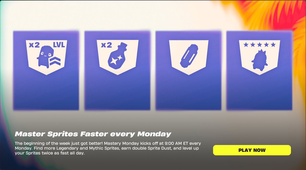 destras's tweet photo. Mastery Monday has got to be the best idea #fortnite has had so far for the sprites. Looks like my Mondays are booked! https://t.co/7FH5nQvPw0