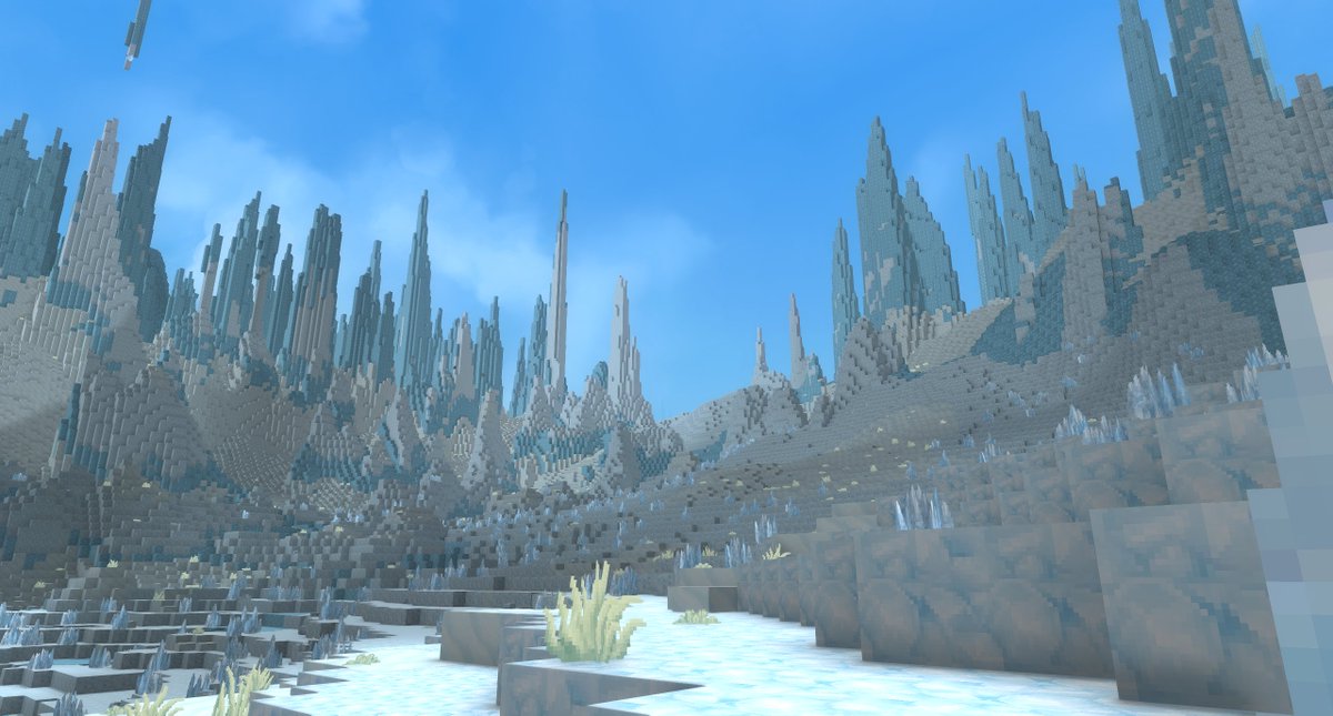 DeadWolf245's tweet photo. Now, imagine a forest of ice.

This is what the most recent World Gen V2 challenge inspired me to make!
#Hytale #HytaleModding https://t.co/1RSLbaaFEh