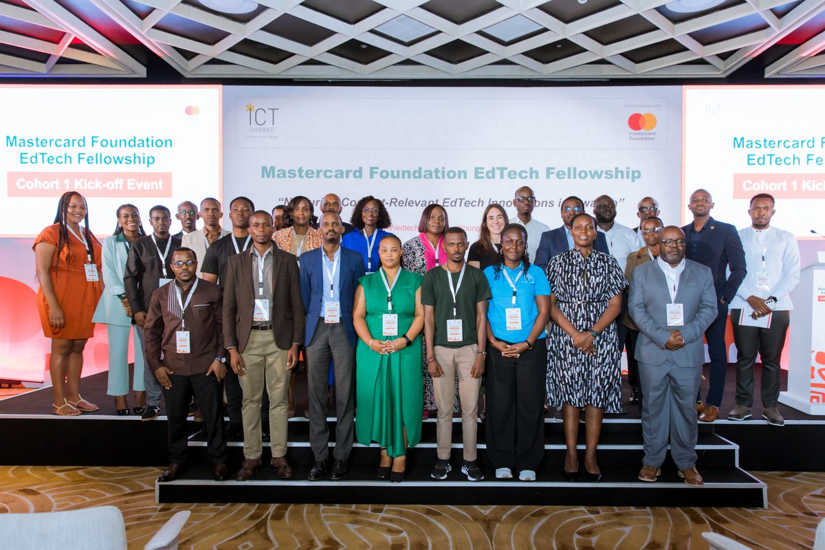 rwictchamber's tweet photo. Today marks an exciting milestone in advancing innovation in Rwanda's education as the #MastercardFoundationEdTechFellowship, implemented by the Rwanda ICT Chamber in partnership with the @MastercardFdn, officially kicks off cohort 1.

The Fellowship aims to strengthen Rwanda’s EdTech ecosystem by supporting innovative, locally driven solutions that expand access to quality education, particularly for historically underserved communities. By empowering high-potential EdTech startups, the program seeks to accelerate the development and adoption of digital learning solutions that improve educational outcomes across the country.

Throughout a six-month acceleration, the selected #EdTechcompanies will receive mentorship, strategic guidance, business coaching, access to science of learning courses, and equity-free grants of up to USD 50,000 to help scale their impact sustainably. Each startup is expected to reach at least 5,000+ learners, contributing to a projected collective impact of more than 40,000 learners in every cohort.
Congratulations to the #Cohort1 fellows @nyerekatech  @BeruloFoundati1 @soma_found_rw @zorabots  #BrainInk @creativity_rw @EdtechCenter @Jobra__ 

Together, we are building a future where every learner has access to quality, inclusive, and technology-enabled education.
#RWedtechfellowship #YoungAfricaWorks