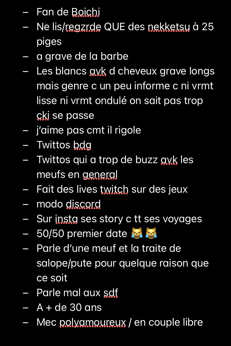 laughxtale's tweet photo. La liste est longue https://t.co/mvETUjoLnx