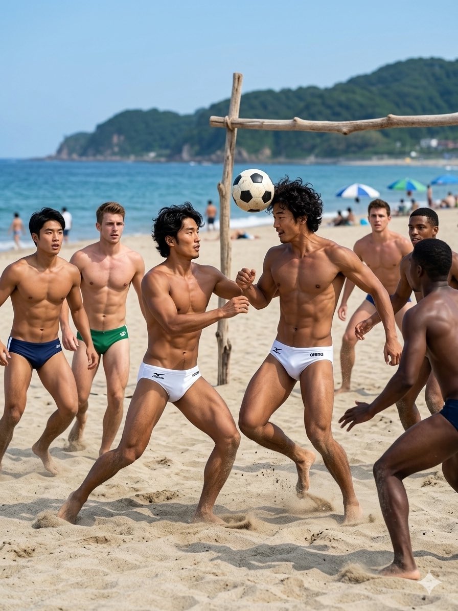 SoraHunkAI's tweet photo. 多国籍メンバーで仲良くサッカー。夜も国際交流して欲しい。 https://t.co/9rzFPeZpZh