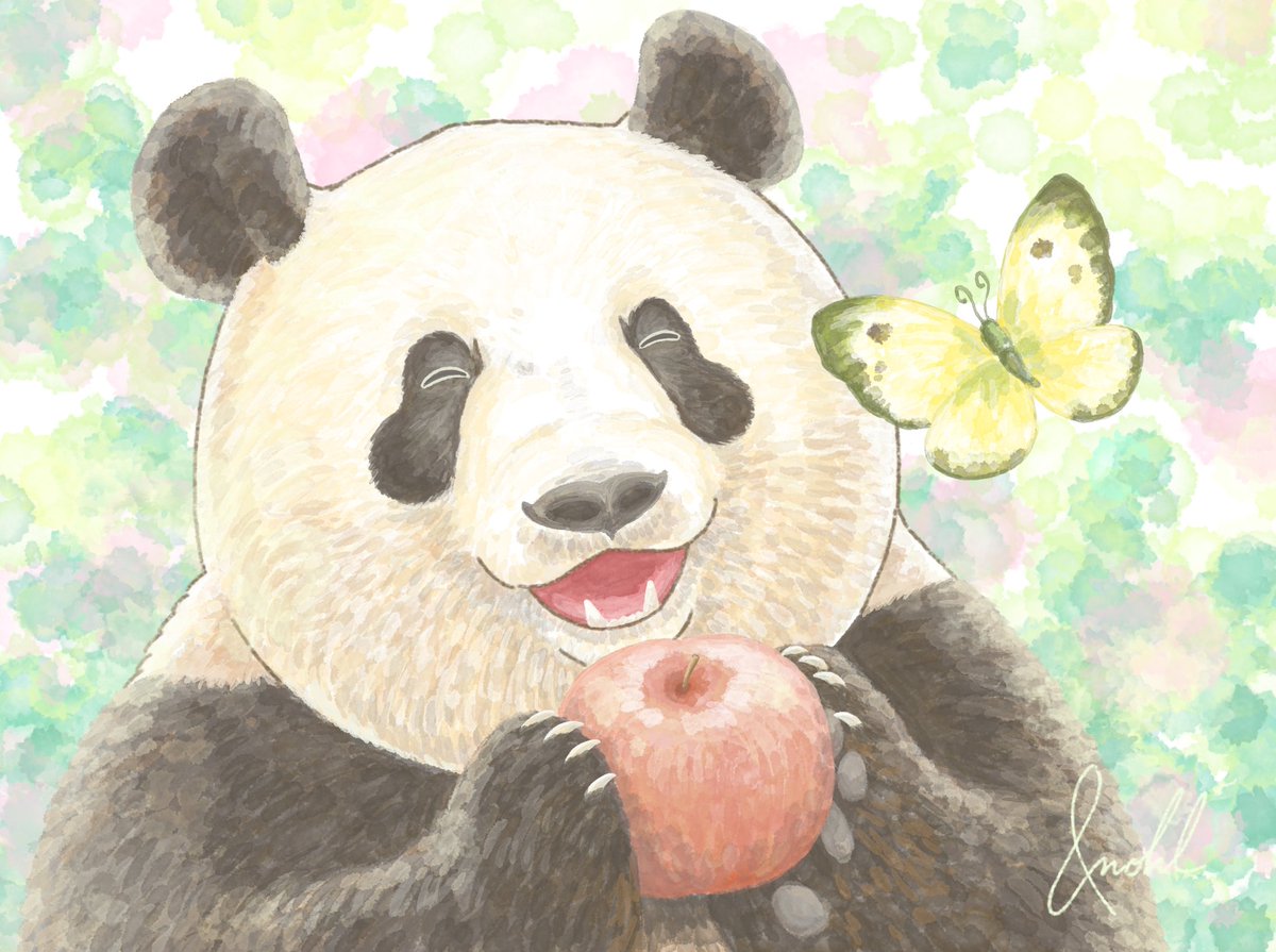 and_nohl's tweet photo. シャンシャン、9歳のお誕生日おめでとう✨️☺️🎉
#シャンシャン #イラスト https://t.co/cNCqvDE2vA