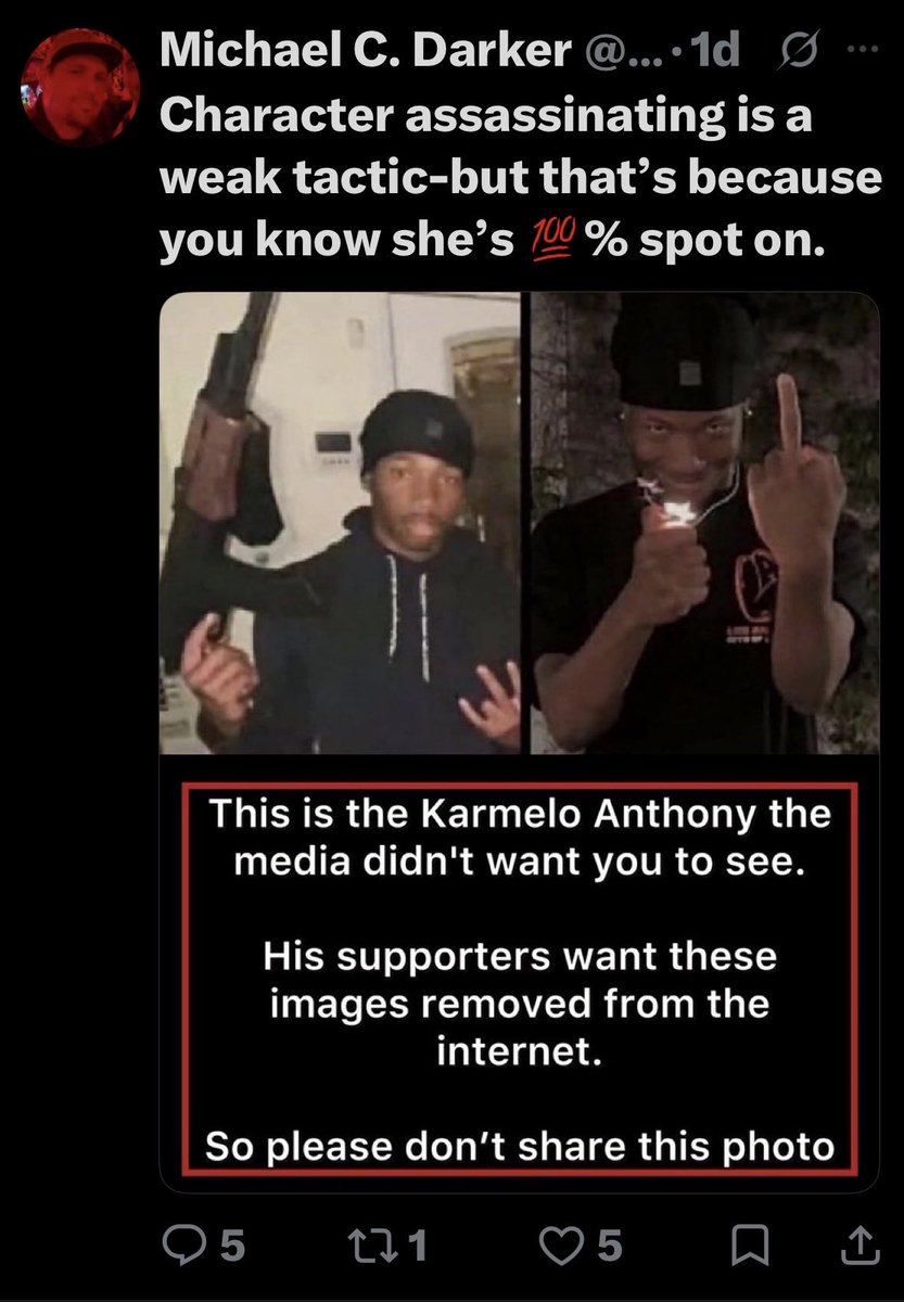 ImMelanyn's tweet photo. @tariqnasheed I just want yall to know. Don’t be stupid like this low IQ idiot 🤡who posted AI generated Fake images of Karmelo Anthony with an AK. He worked two jobs, played sports and garnered many accolades and awards for his good citizenship. This is character assassination😂😂 👇🏾👇🏾👇🏾👇🏾 https://t.co/BjwcxgIzP0