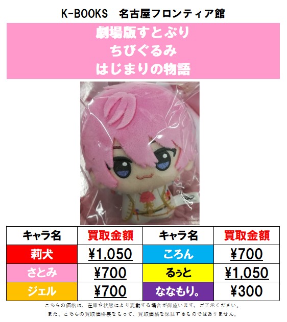 買取情報】 劇場版すとぷり はじまりの物語 ちびぐるみ 交換が決まら