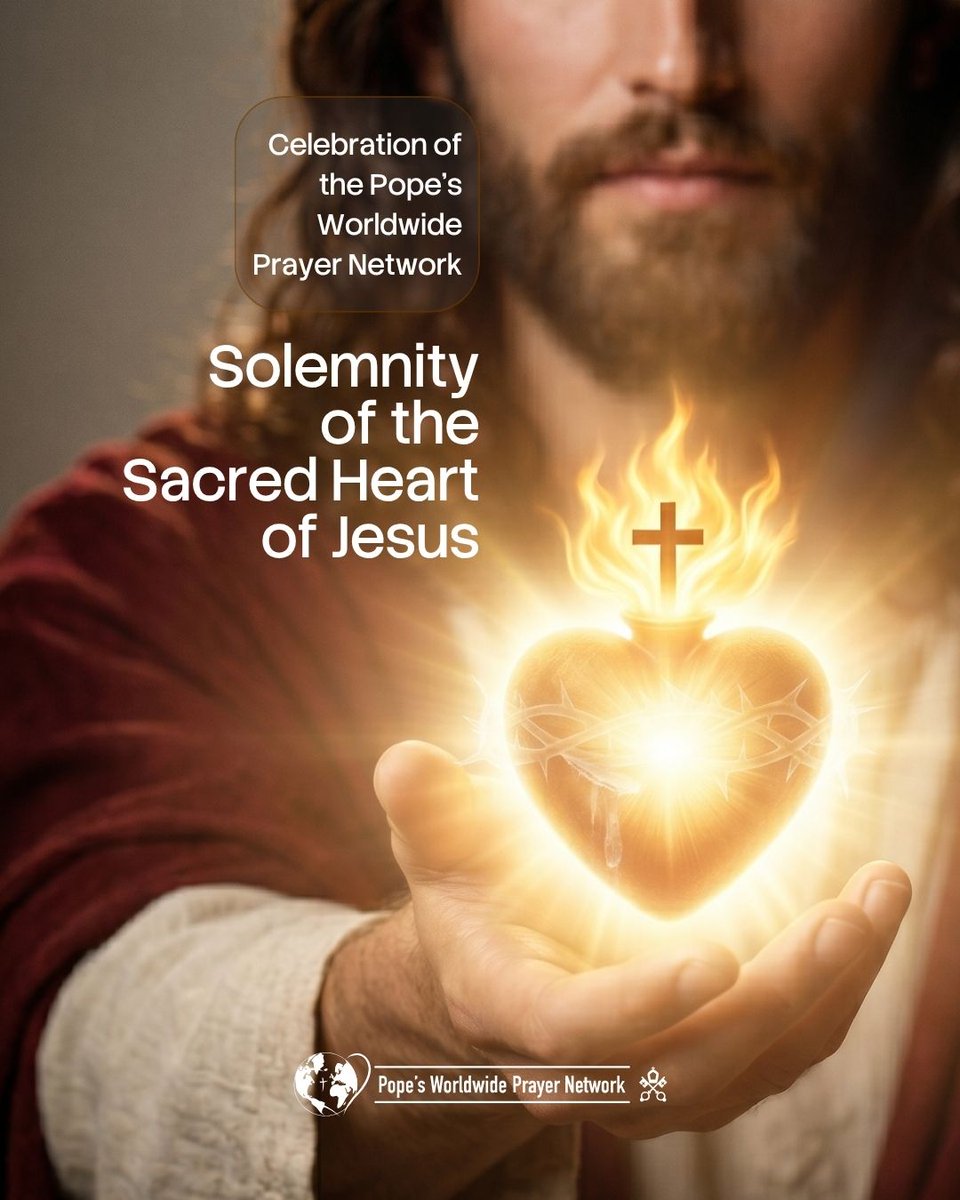 clicktopray_en's tweet photo. ✨Today we celebrate the Solemnity of the Sacred Heart of Jesus. ❤️ In Him we find the strength to love and serve. 

#SacredHeart #Compassion #Openness https://t.co/aiOb2nDlst