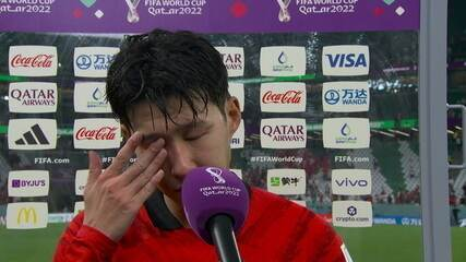 Onegrito's tweet photo. A entrevista do Son foi emocionante:
이 경기를 보려고 지금까지 깨어 있었던 모든 분들께 한마디 하고 싶습니다. 내일 일찍 출근해야 할 텐데, 엿이나 먹으라고 하세요.
#CORXTCH #KORCZE #FIFAWorldCup #CopaDoMundo2026 https://t.co/oBnVZAg0tM