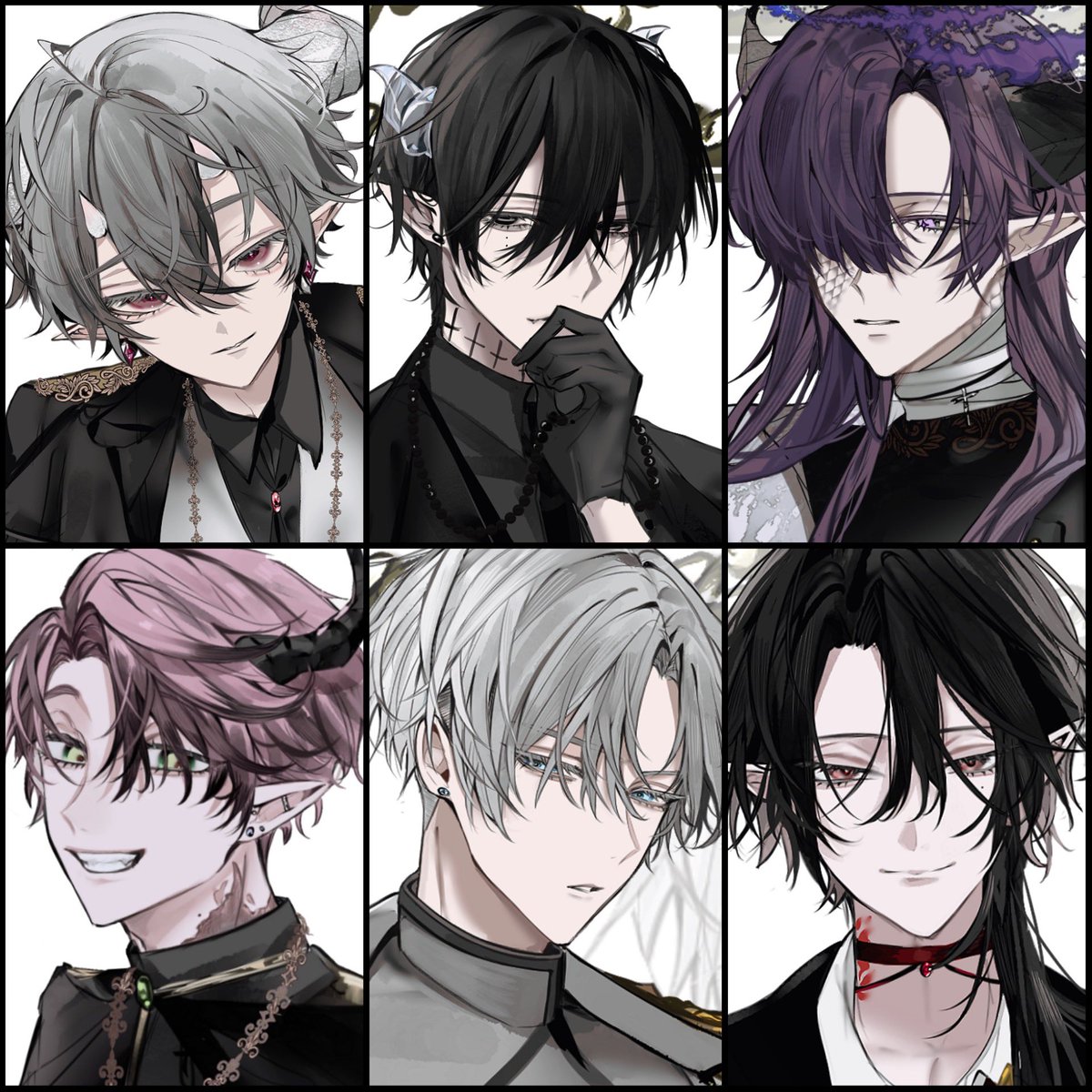saku_hypearl's tweet photo. うちのoc男子たちもれなく前髪が鬱陶しすぎる🙂‍↔️✂️ https://t.co/36wYH0EeLc