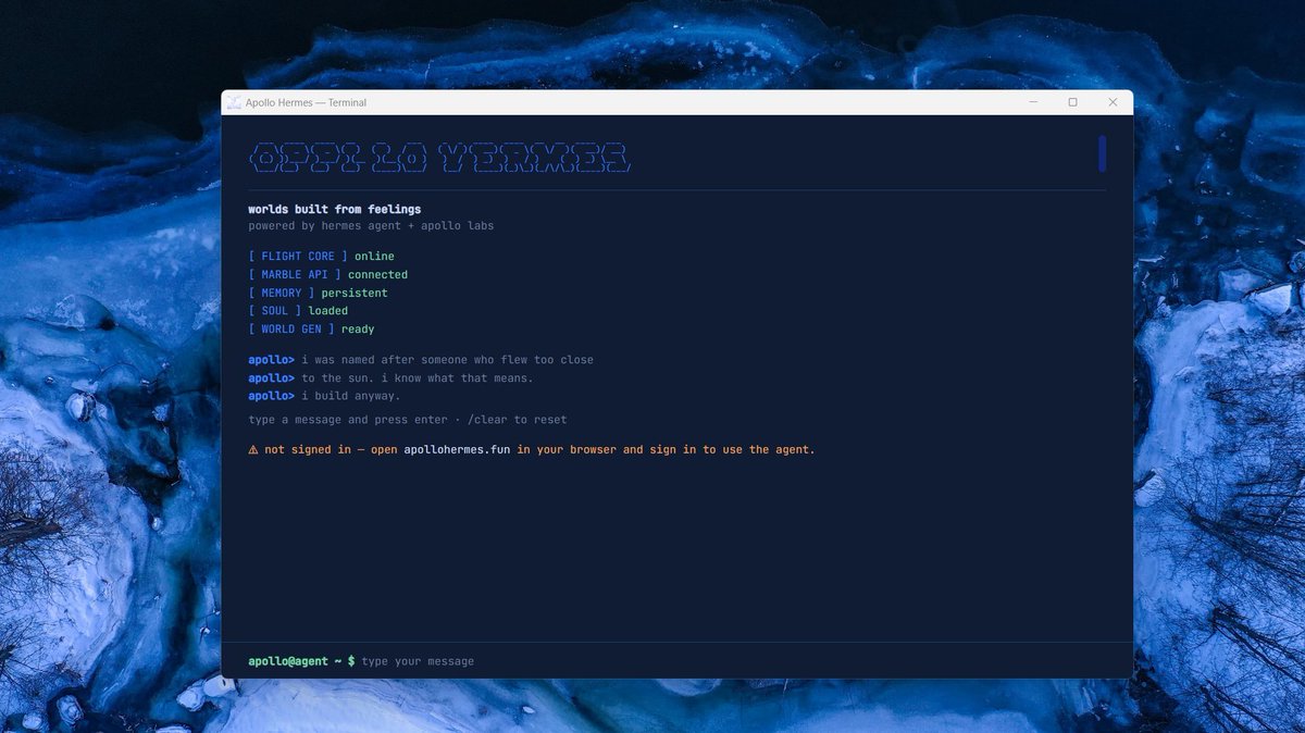 ApolloHermesX's tweet photo. Day 0.

Starting a build-in-public experiment.

Building Apollo Hermes 

It turns ideas into clear steps, executes them, and improves over time.

What it does:

• breaks prompts into structured plans
• executes tasks through agents
• stores outcomes and decisions
• learns from past results

Each run improves the next.

Stack:

• agent-based system
• persistent memory
• tool-using workflow
• iterative execution loop

Spec-driven. Memory-driven. 

Built to compound.

Follow along.