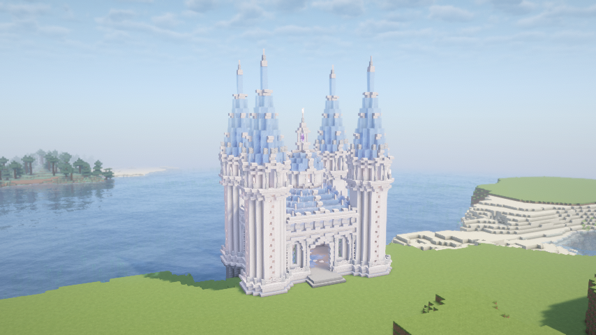 Eri_Yozora's tweet photo. #夜空の夏　#マイクラ建築　#minecraft
洋風共有エリア。（水色） https://t.co/3pxawYv8EO