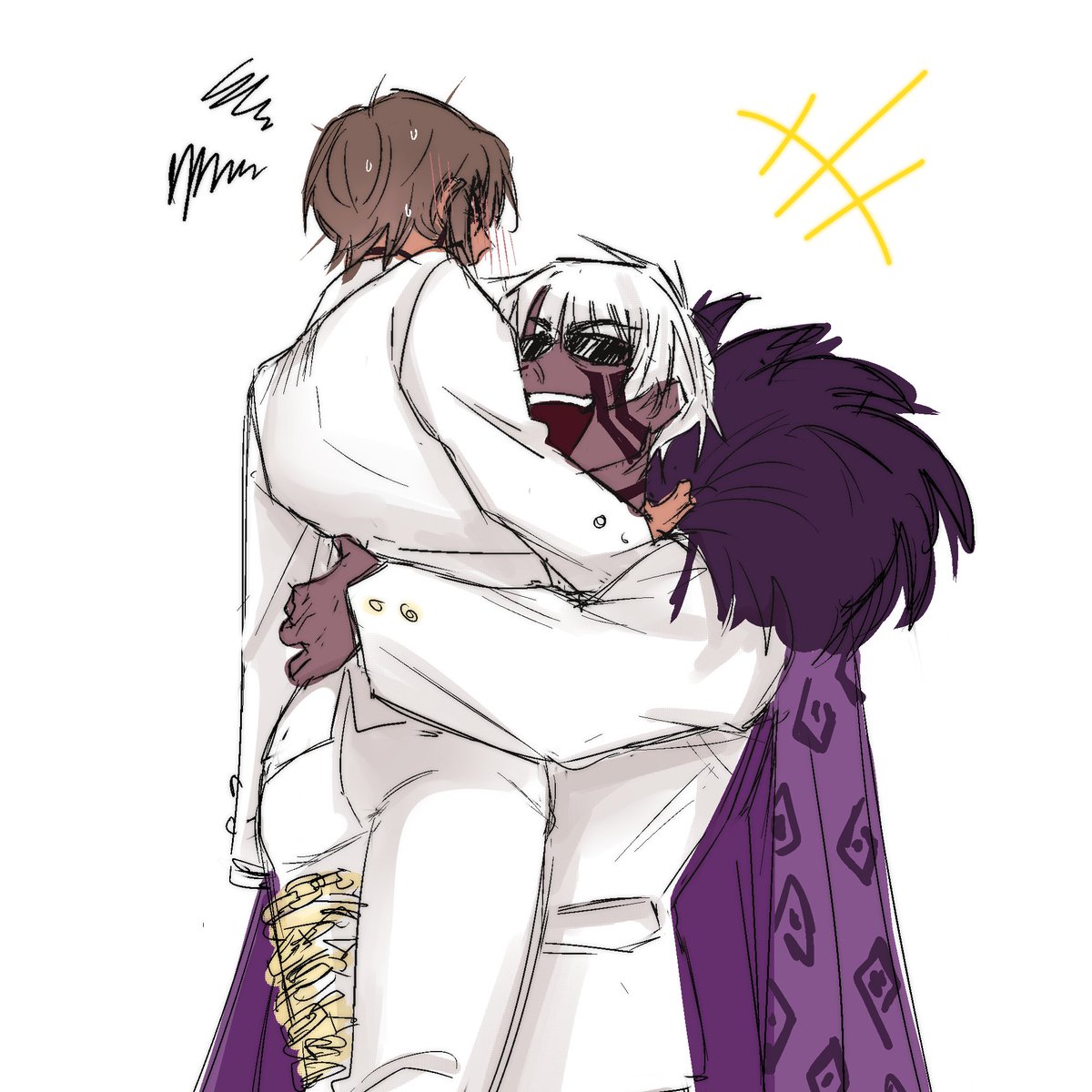 Arencrumbs's tweet photo. M : "HAHAHA! You're so tiny!! I can lift you with one hand!"
O : "oH— shUT UP!! BOTH OF US ONE HANDED, BUDDY"
#lcb12 https://t.co/LZ6sWb4fOs