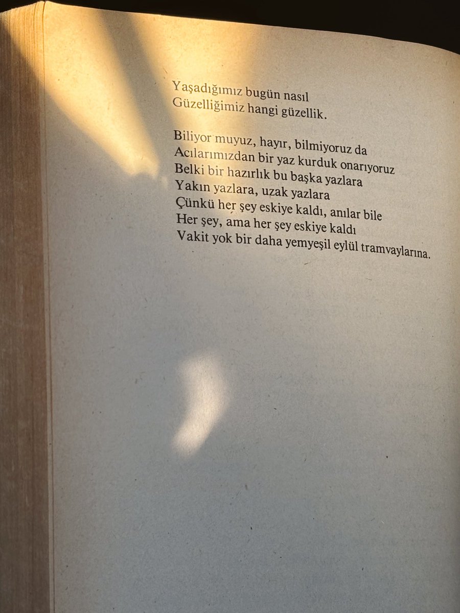 i_r_e_mmm's tweet photo. Acılarımızdan bir yaz kurduk onarıyoruz

edip cansever https://t.co/RxBypHa8C7