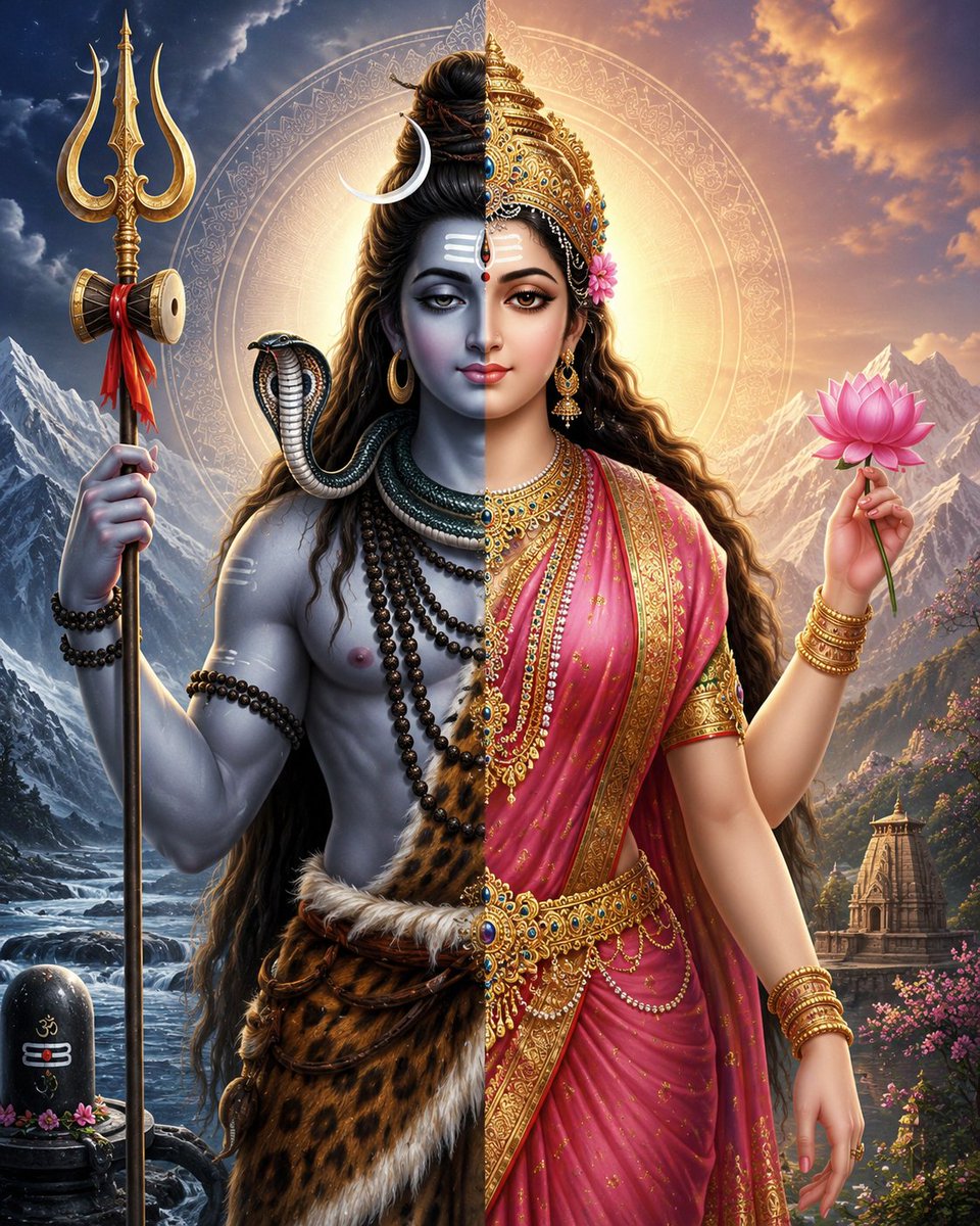 survi166's tweet photo. जय शिव शक्ति, जय अर्धनारीश्वराय नमः।।

हर हर महादेव 🕉️🔱 https://t.co/jrUyKAAnro