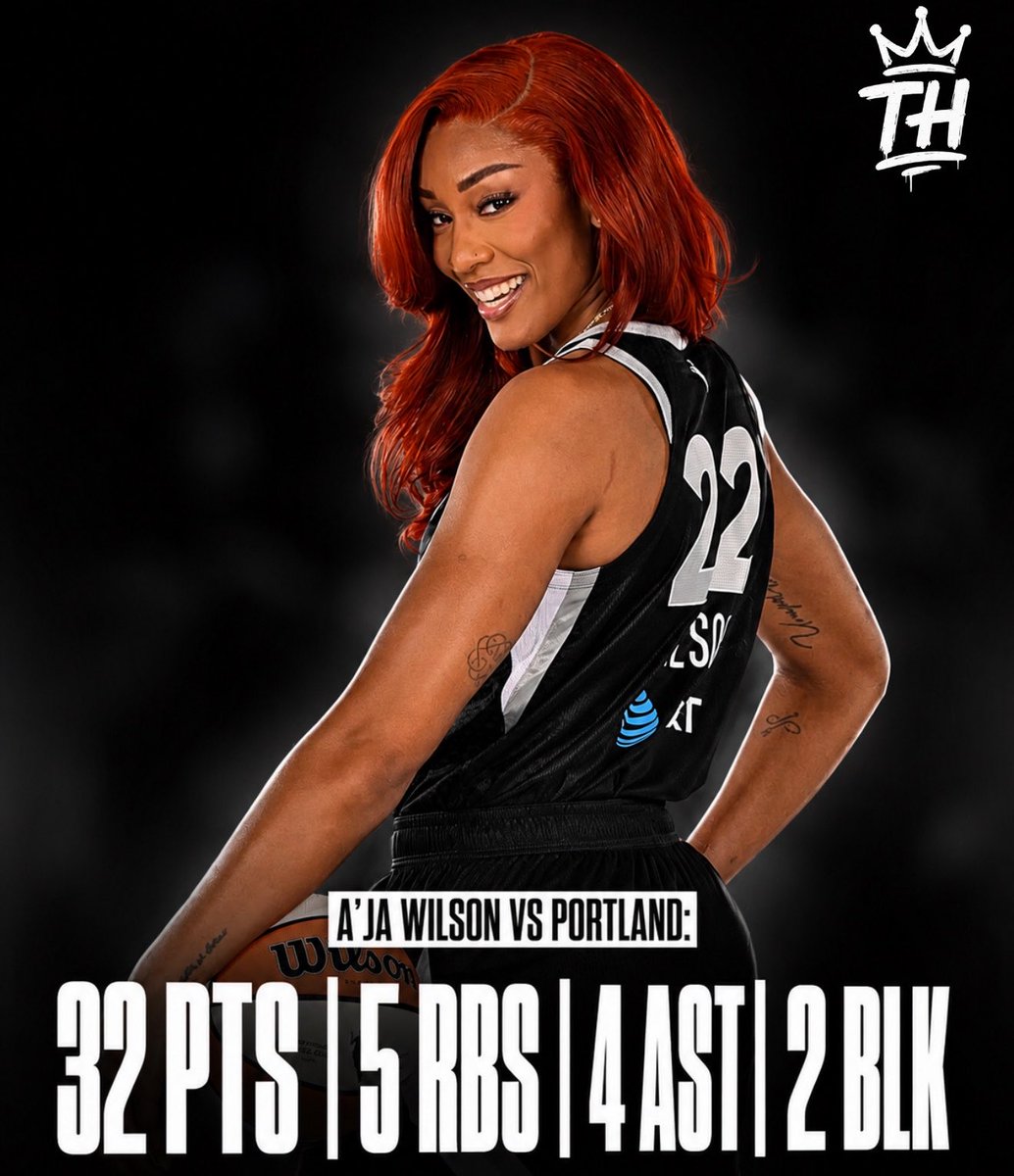 trendyhoopstars's tweet photo. A’JA WILSON TONIGHT:

She’s averaging (29.4) points, (12.2) rebounds, (4.2) assists, and (2.8) blocks during Las Vegas’ current five-game winning streak! 🪄 https://t.co/ubCuERdhNB