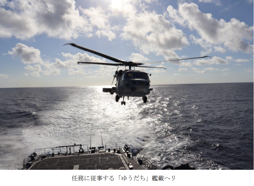 jointstaffpa's tweet photo. 【DSPEの活動状況】
５月、派遣海賊対処行動水上部隊「ゆうだち」は、ゾーンディフェンス（22日間）中に158隻の商船を確認しました。特異事象は確認されておりません。引き続き海上交通の安全確保のため万全を期してまいります。
  #DSPE ＃ゆうだち https://t.co/qY50Vl9gkP