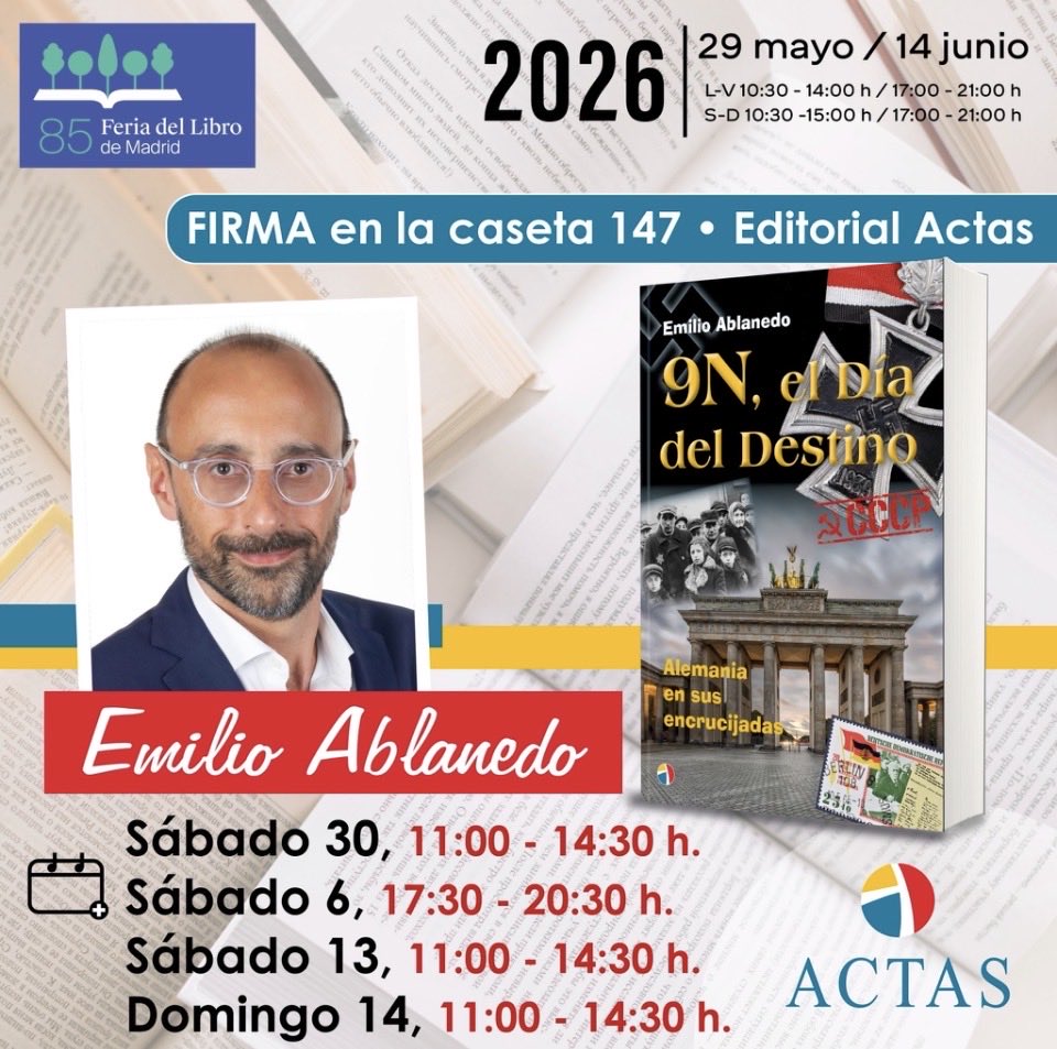 EmilioAblanedo's tweet photo. El sábado y el domingo por la mañana volveré firmar a la Feria del Libro de Madrid. No dejéis de saludarme si pasáis por allí. https://t.co/N8i8tnv6xs